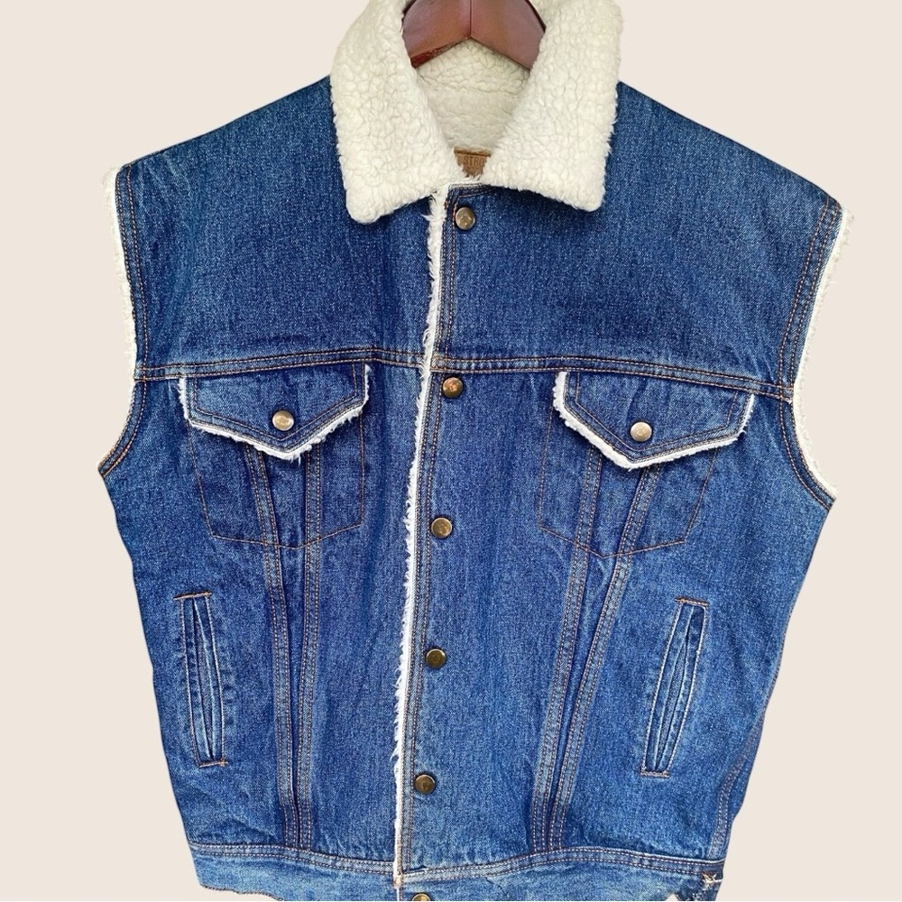 Denim Sherpa western trucker style